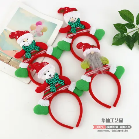 Snowman & Santa headbands — supplier listing photo