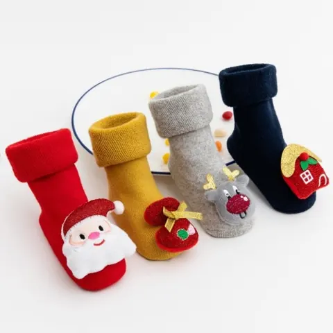 Kids' Christmas towel socks — supplier listing photo