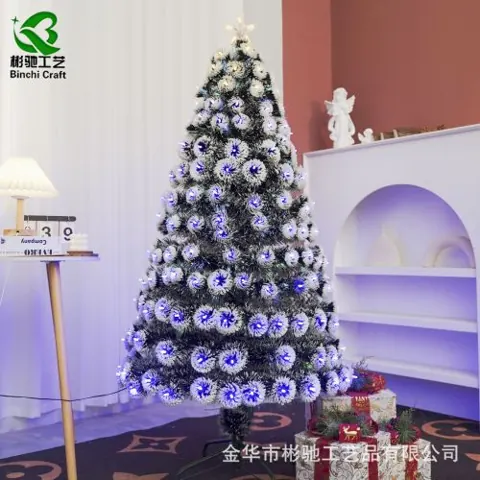 Pre-lit snowy tabletop tree (plug-in) — supplier listing photo